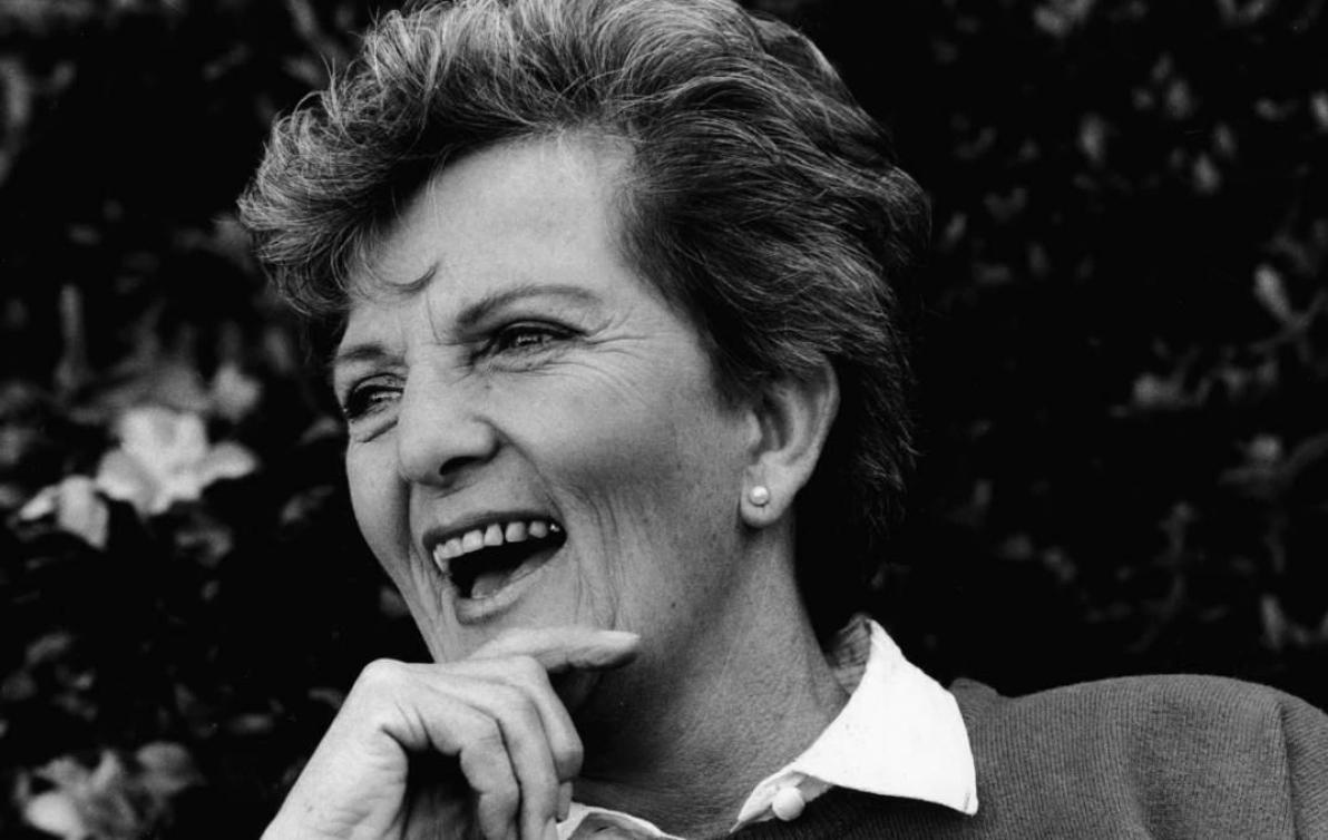 Hazel Hawke smiling, looking off screen.