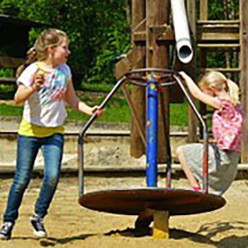 Kids playing a platground