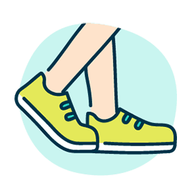 Illustration of shoes and shins